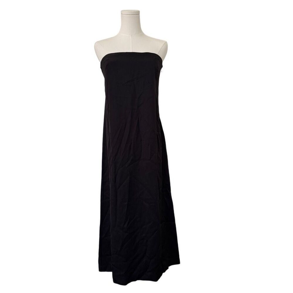 & Other Stories Black Strapless Maxi Dress